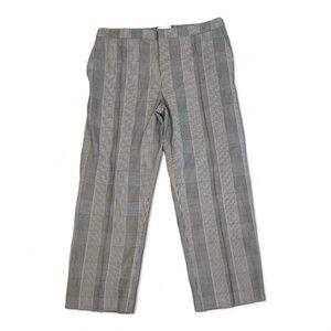 Brochu Walker Pants Trousers Size‎ L Plaid Elastic Waist Cropped Ankle